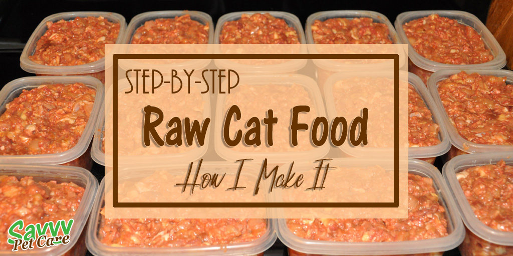Step-by-step instructions for making raw cat food with a grinder. You'll know exactly what is going into your cat's species appropriate diet.