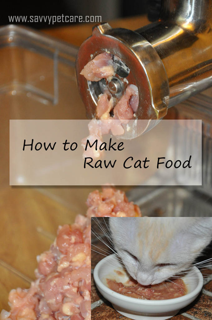 Step-by-step instructions for making raw cat food with a grinder. You'll know exactly what is going into your cat's species appropriate diet.