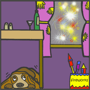 dog-fireworks
