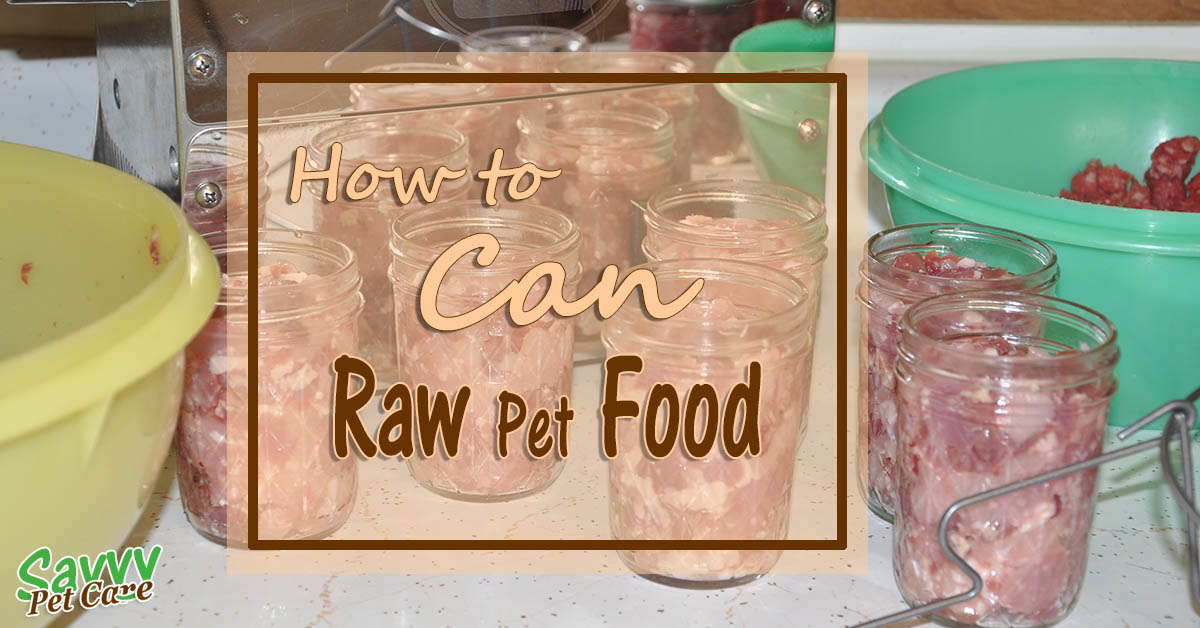 Step by step instructions: How to can raw pet food. Read why it is a good idea to have home canned food available for your pets whether or not you feed raw.