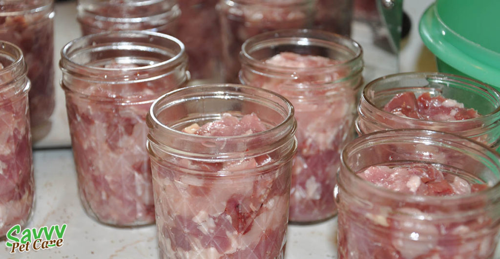 Raw pork in jars - How to Can Raw Pet Food