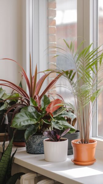 A collection of pet-safe houseplants.